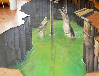 Наливные полы 3D в зале