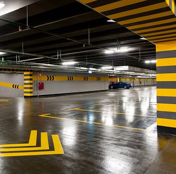 Полимерные полы в подземном паркинге